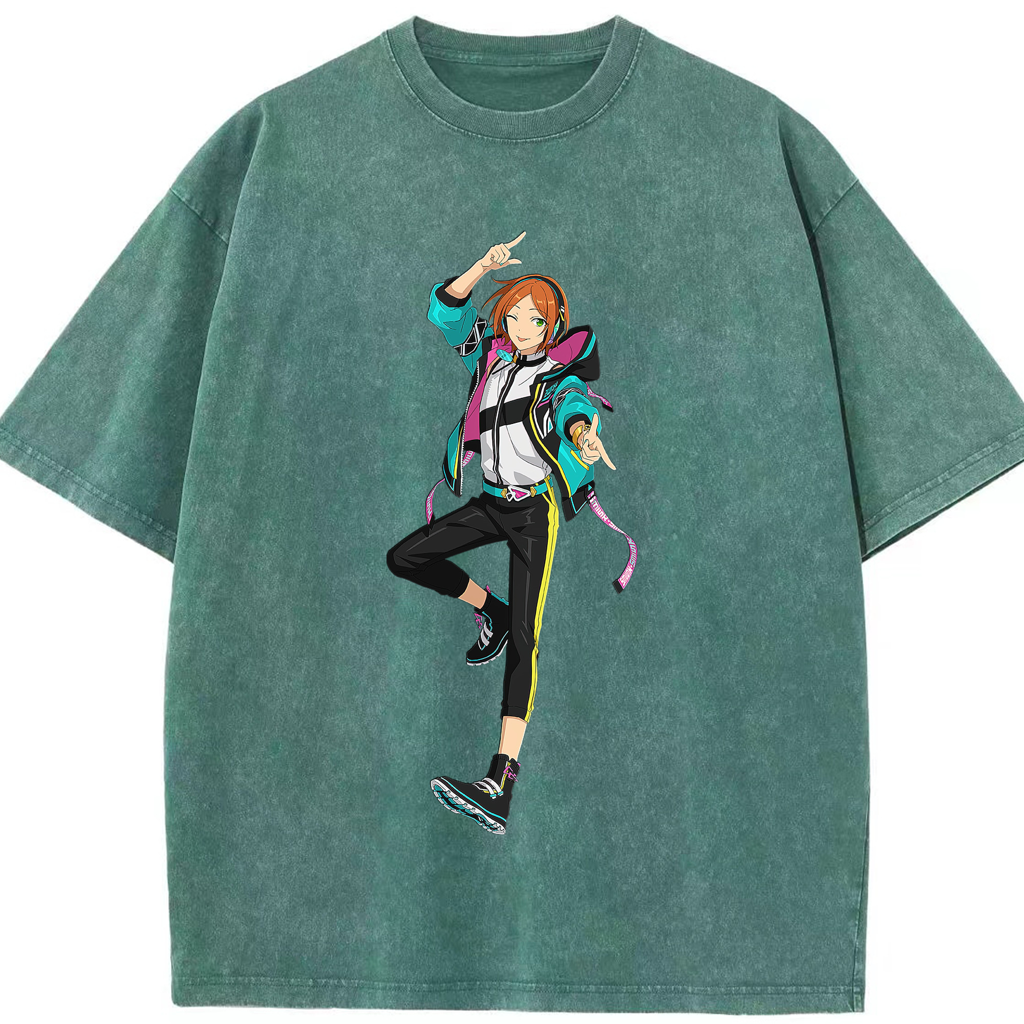 （画像用） あんさんぶるスターズ! Ensemble Stars 綿100% ヴィンテージ風 半袖Tシャツ（フロントプリント）